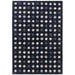 Prickig modern geometrisk prickig handsnidad Hi-Low 3D Dome Textured Ull &amp; Viscose Navy Matta