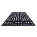 Prickig modern geometrisk prickig handsnidad Hi-Low 3D Dome Textured Ull &amp; Viscose Navy Matta