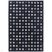 Prickig modern geometrisk prickig handsnidad Hi-Low 3D Dome Textured Ull &amp; Viscose Navy Matta