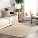 Dried Grass Fiber Area Rug in Ivory Color