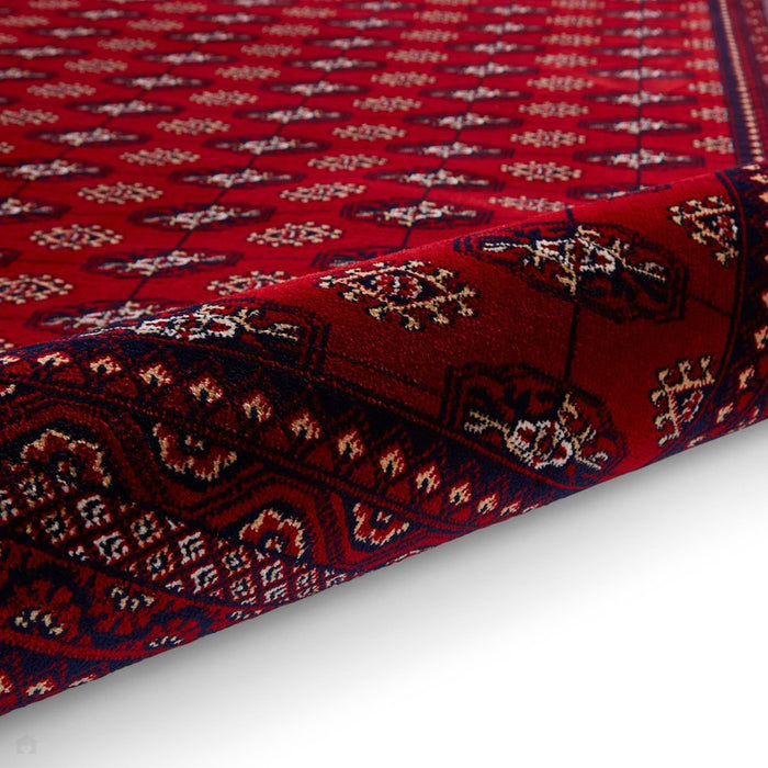 Dubai 62096 Traditional Super-Soft Patterned Border Red Rug