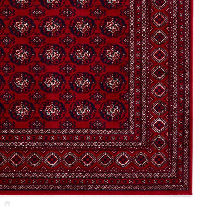 Dubai 62098 Traditional Super-Soft Patterned Red Rug