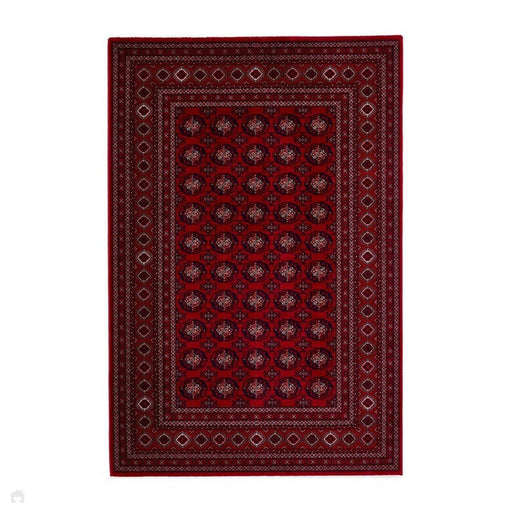 Dubai 62098 Traditional Super-Soft Patterned Red Rug