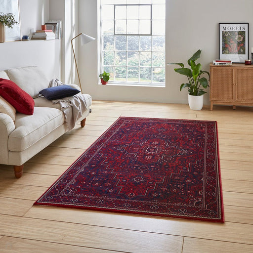 Dubai 62101 Traditional Super-Soft Red Rug