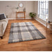 Elegant 4890 Modern High-Density Tartan Grey/Brown Rug