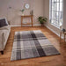 Elegant 4892 Modern High-Density Tartan Check Beige/Black Rug