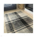 Elegant 4892 Modern High-Density Tartan Check Beige/Black Rug