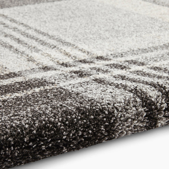 Elegant 4892 Modern High-Density Tartan Check Beige/Black Rug