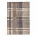 Elegant 4892 Modern High-Density Tartan Check Beige/Grey Rug