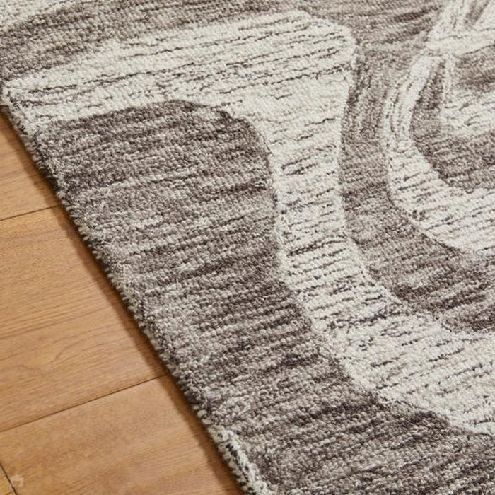 Elements Cycle Modern Abstrakt Distressed Wool Brown Rug