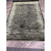 Elodie Modern Abstract Metallic Shimmer Bordered Overdyed Textured Soft-Touch Flatweave Sage Green/Black Rug