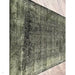 Elodie Modern Abstract Metallic Shimmer Bordered Overdyed Textured Soft-Touch Flatweave Sage Green/Black Rug