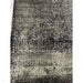 Elodie Modern Abstract Metallic Shimmer Bordered Overdyed Textured Soft-Touch Flatweave Sage Green/Black Rug