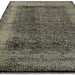 Elodie Modern Abstract Metallic Shimmer Bordered Overdyed Textured Soft-Touch Flatweave Sage Green/Black Rug