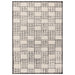 Empire Modern Geometric Grid Hand-Woven Textured Hi-Low Wool Cream/Black Rug