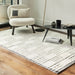 Empire Modern Geometric Grid Hand-Woven Textured Hi-Low Wool Cream/Black Rug