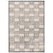 Empire Modern Geometric Grid Hand-Woven Textured Hi-Low Wool Cream/Black Rug