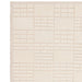 Empire Modern Geometric Grid Hand-Woven Textured Hi-Low Wool Cream/Neutral Rug