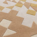 Enigma Modern Geometric 3D Hand-Carved High-Density Heavy-Weight Hi-Low Textured Soft Wool&Viscose Gold/Multicolour Rug