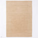 Esme Modern Plain Textured Contrast Ribbed Border Hand-Woven Wool Cream Rug