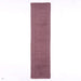 Esme Modern Plain Textured Contrast Ribbed Border Hand-Woven Wool Mauve Rug