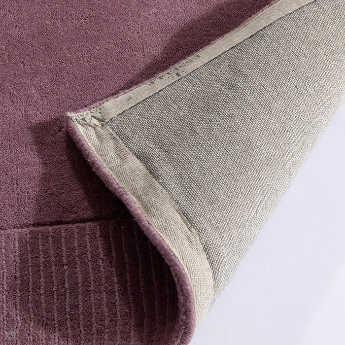 Esme Modern Plain Textured Contrast Ribbed Reunus Käsinkudottu Villa Mauve Runner