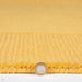 Esme Modern Plain Textured Contrast Ribbed Border Hand-Woven Wool Ochre Runner