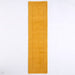 Esme Modern Plain Textured Contrast Ribbed Border Hand-Woven Wool Ochre Runner