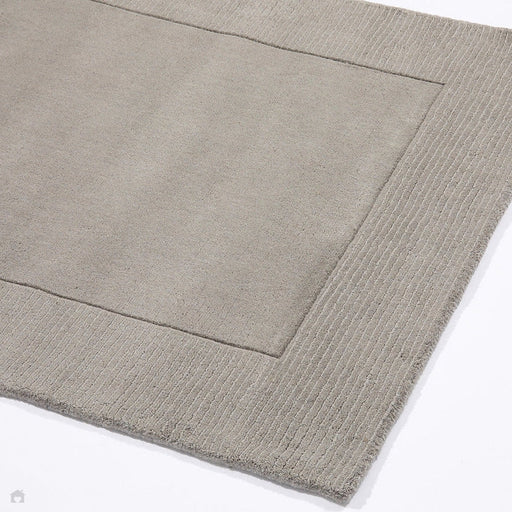 Esme Modern Plain Textured Contrast Ribbed Reunus Käsinkudottu Villa Hopea Runner