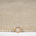 Esme Modern Plain Textured Contrast Ribbed Border Hand-Woven Wool Stone Runner