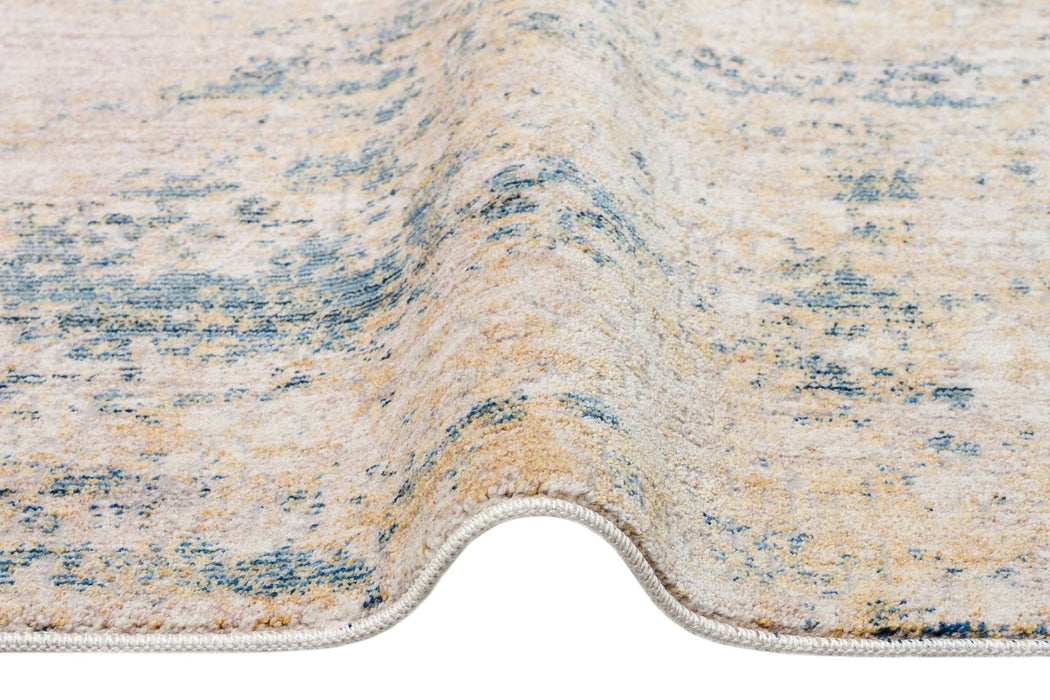 Essence ESSC04 Gold Teal Runner Rug
