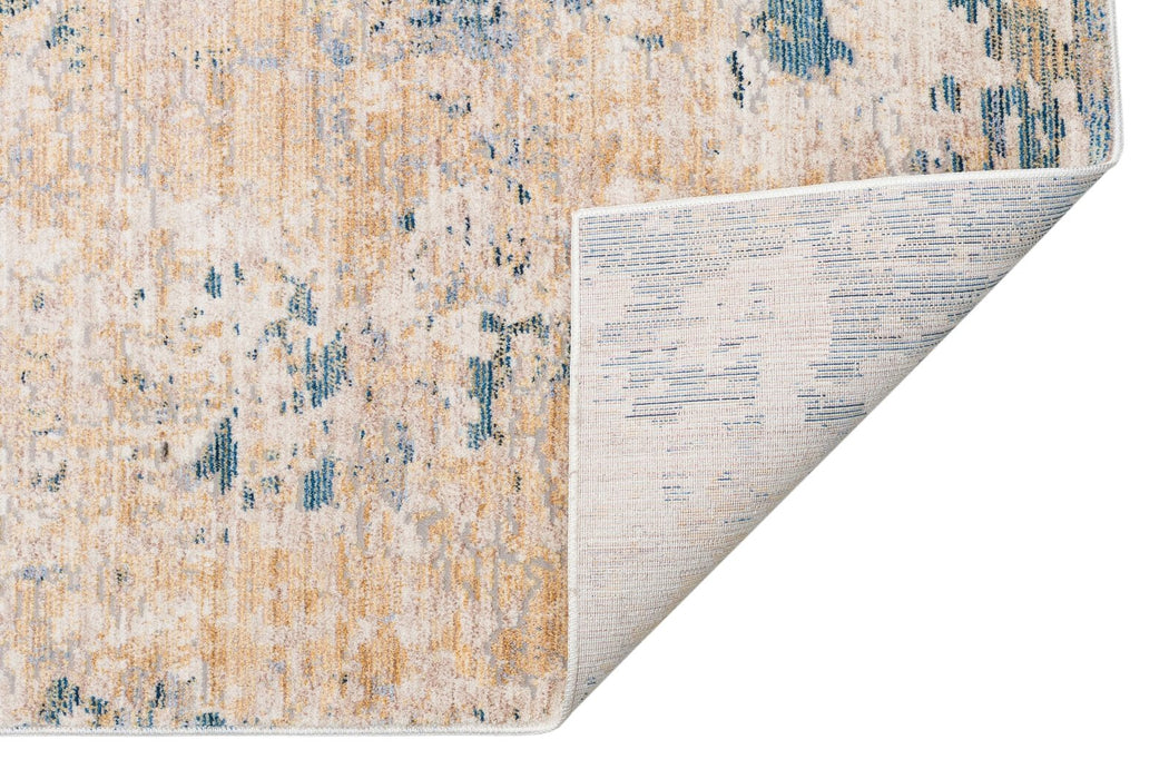 Essence ESSC04 Gold Teal Runner Rug