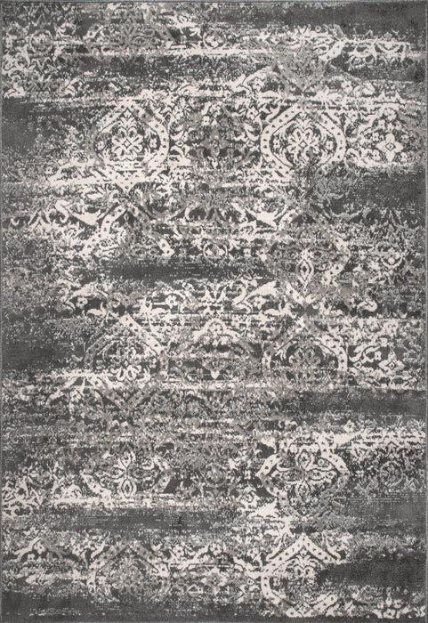 Tappeto floreale sbiadito grigio scuro 160x230 cm