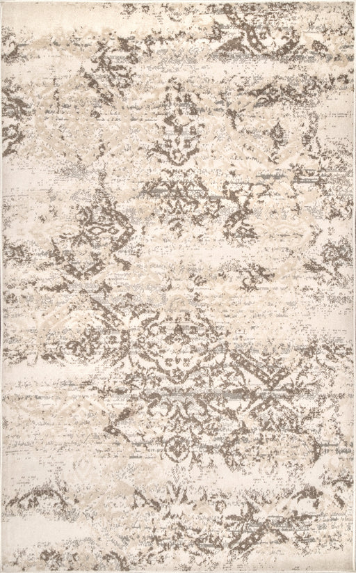 Tappeto floreale sbiadito beige 160x230 cm