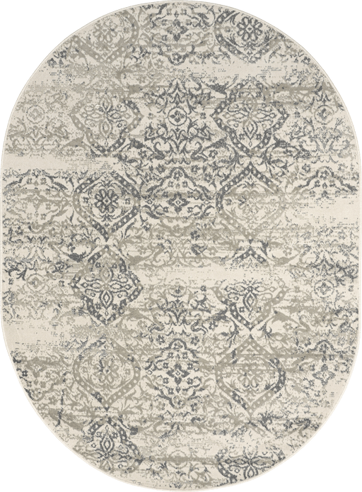 Faded Floral Area Rug in Grey 160x230 cm