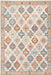 Tappeto a traliccio floreale sbiadito 160x230 cm Beige