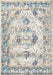 Vervaagd geometrisch vloerkleed 160x230 cm blauw