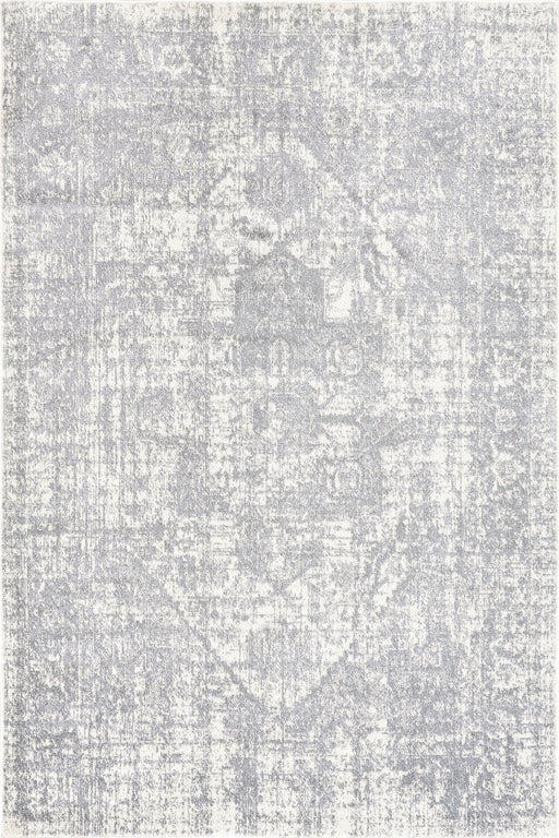 Tappeto con medaglione Herati grigio sbiadito 160x230 cm