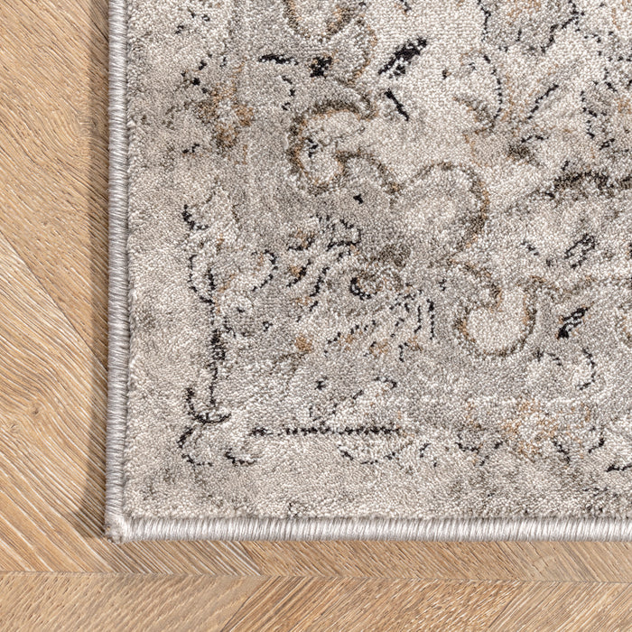 Faded Rosette Area Rug in Ivory 120x180 cm