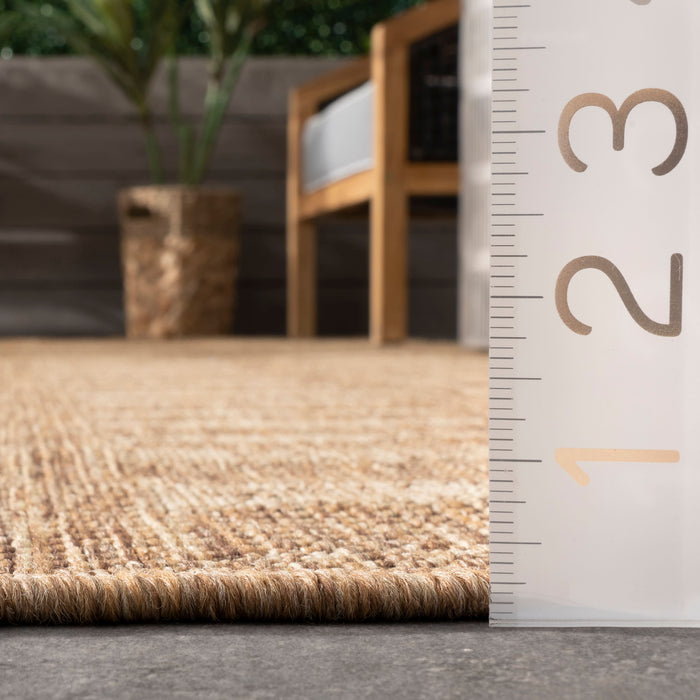 Faded Stripes Brown Area Rug for Indoor Outdoor Use