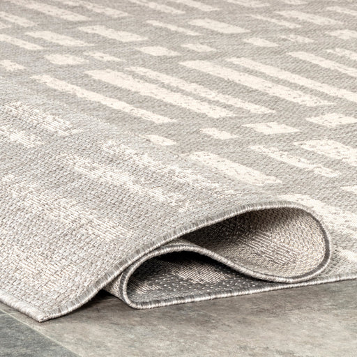 Faded Stripes Grey Indoor Outdoor Area Rug 120 x 180 cm