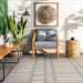 Faded Stripes Grey Indoor Outdoor Area Rug 120 x 180 cm