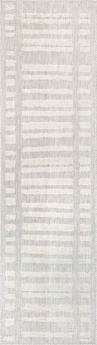 Faded Stripes Grey Indoor Outdoor Area Rug 120 x 180 cm