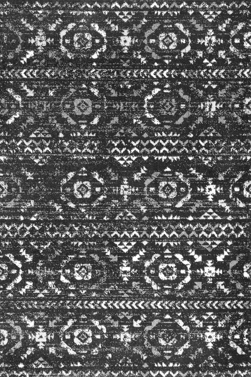 Faded Tribal Black Area Rug 160x230 cm