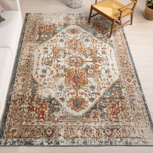 Fading Medallion Area Rug 160x230 cm Beige