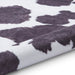 Faux Cow Print Animal Skin Printed Polyester Flatweave Black/White Rug