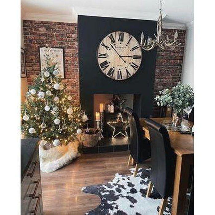 Faux Cow Print Animal Skin Printed Polyester Flatweave Black/White Rug