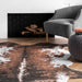 Faux Cowhide Area Rug Brown 150 cm