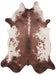 Faux Cowhide Area Rug Brown 150 cm