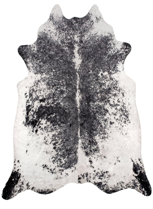 Faux Cowhide Area Rug in Black for Home Décor